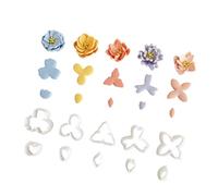 10Pcs Flower Clay Cutter Molds for Earrings Making, 10 Shape Geometric Flower Cutter for Jewelry Making Unique Earring Pattern