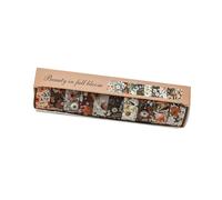 10Pcs Flower Decorative Tape Scrapbooking Tape Aesthetic Masking for Scrapbooking Journal Photo Album Wrapping Adhesive