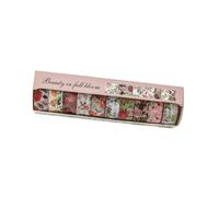 10Pcs Flower Decorative Tape Scrapbooking Tape Aesthetic Masking for Scrapbooking Journal Photo Album Wrapping Adhesive