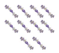 10PCS Flower Frogs Fasteners for Kids Clothing Pastel Color Closure Button Fashion Accessories for Girl Stage Costume Decorative Satined Buttons for Toddler Outfit