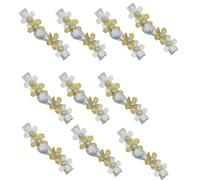 10PCS Flower Frogs Fasteners for Kids Clothing Pastel Color Closure Button Fashion Accessories for Girl Stage Costume Decorative Satined Buttons for Toddler Outfit