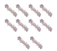 10PCS Flower Frogs Fasteners for Kids Clothing Pastel Color Closure Button Fashion Accessories for Girl Stage Costume Decorative Satined Buttons for Toddler Outfit