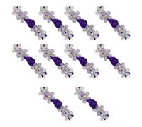 10PCS Flower Frogs Fasteners for Kids Clothing Pastel Color Closure Button Fashion Accessories for Girl Stage Costume Decorative Satined Buttons for Toddler Outfit