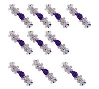 10PCS Flower Frogs Fasteners for Kids Clothing Pastel Color Closure Button Fashion Accessories for Girl Stage Costume Decorative Satined Buttons for Toddler Outfit