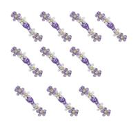 10PCS Flower Frogs Fasteners for Kids Clothing Pastel Color Closure Button Fashion Accessories for Girl Stage Costume Decorative Satined Buttons for Toddler Outfit