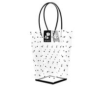 10pcs Flower Gift Bags Bouquet Carrier Bags Transparent Floral Gift Bags , Waterproof Clear Floral Arrangement Craft Tote Bags with Handle, for Flower Shop Fresh Flower Succulent Plant Candy Gift