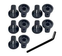 10Pcs Flush Head Guitar Knobs Guitar Amplifier Effect Pedal Knobs Replacement Pointers Control Knobs Guitar Part