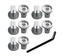 10Pcs Flush Head Guitar Knobs Guitar Amplifier Effect Pedal Knobs Replacement Pointers Control Knobs Guitar Part
