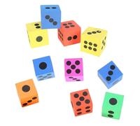 10Pcs Foam Dices Kids Learning Educational Toy for Stress Relief 6 Sided Large Soft Dots Math Teaching Tool