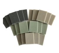 10pcs Foam Sanding Block 300-400# to 1800# Wet Dry Sandpaper Sponge for Pads, Fine to Coarse for Metal Plastic Glass Fiber Polishing