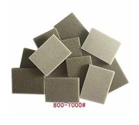 10pcs Foam Sanding Block Sponge Pads 300-400# to 1200-1500# Wet Dry Sandpaper for Metal Plastic Glass Fiber Polishing (800-1000#)