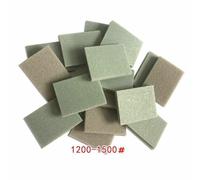 10pcs Foam Sanding Block Sponge Pads 300-400# to 1200-1500# Wet Dry Sandpaper for Metal Plastic Glass Fiber Polishing (1200-1500#)