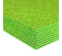10PCS Foam Sheets Crafts,Glitter Crafts Cardstock Paper,Glitter EVA Foam Sheets Green,A4 Glitter Paper for Crafts