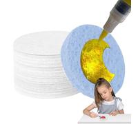 10pcs Foam Texture Blank Painting Paper, White Foam Crafts Painting Paper, Round Magic , Manual Fluf-fy Painting , Puf-fy Texture for Arts Crafts