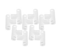 10pcs Foldable Bathtub Frame Three-Way Connector White Pp Replacement | 7.90 X 5.40x2.40cm, Easy Replacement, Portable Quick Setup, Compatible Fittings