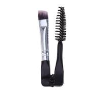 10pcs Foldable Mini Eyebrow Brush with Spiral Eyelash Tool for Women | Artificial Fiber Bristles, Plastic and Aluminum Handle, Black Finish, Lightweight Hold, Convenient Travel Use