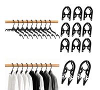 10Pcs Foldable Travel, 8 Non-Slip Clothes Hangers + 2 Clip Hangers, Lightweight Portable Folding Coat Hangers for Home, Hotel, Camping Holiday Travel