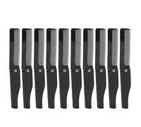 10Pcs Folding Comb Black Fine Teeth, Travel Comb for Men, Durable Plastic Pocket Size Beard Comb with Smooth Rounded Teeth, Perfect for Grooming Hair Mustache and Beard On The Go