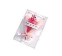 10pcs Folding Dried Flower Greeting Cards - Everlasting Flower Bouquet for Various Occasions(Color A)