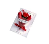 10pcs Folding Dried Flower Greeting Cards - Everlasting Flower Bouquet for Various Occasions(Color J)