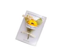 10pcs Folding Dried Flower Greeting Cards - Everlasting Flower Bouquet for Various Occasions(Color K)