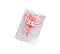 10pcs Folding Dried Flower Greeting Cards - Everlasting Flower Bouquet for Various Occasions(Color R)