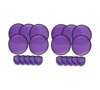 10pcs Folding Hand Fans Summer Round Fans for DIY Outdoor Activities Wedding Parties 9.84 inch- Purple