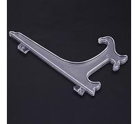 10pcs Folding Plastic Plate Holder, Dish Picture Frame Decorative Display Stand Rack White (17.5cm)