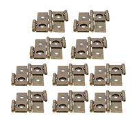 10pcs Folding Screen Hinges, Iron Furniture Hinges for DIY Repair Projects | Stainless Steel Build, Smooth Edges, Classic Retro Finish, Covers Screw Damage on Wooden Panels and Glass Doors