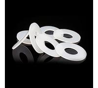 10pcs Food Grade Silicone O Rings Seal Washers - White Rubber Flat Gaskets, 2mm Thick Sealing Rings for Home & Crafts(26x10x2mm)