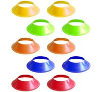 10pcs Football Training Marker Cones PE High Visibility Boundary Set | Cone Shaped, Bright Colour, Smooth Surface, for Gym Drills, Hard Floors, Youth Clubs