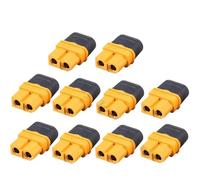10PCS for AMASS XT60H + XT60 Connector with Cover Protection Male Female Power Plug with Sheath for Lipo Battery RC Planes drone parts(10PCS XT60H Female)