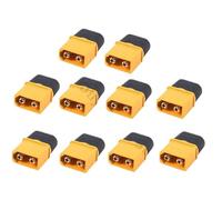 10PCS for AMASS XT60H + XT60 Connector with Cover Protection Male Female Power Plug with Sheath for Lipo Battery RC Planes drone parts(10PCS XT60H Male)