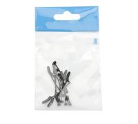 10pcs For Carp Rig Terminal Tackle D Rig Aligners Compatible with Barbless Hooks Diameter 1mm Suitable for Hook Line Setup and Bait Screws (black large size)