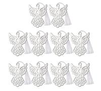10Pcs for Creative Angel Bookmarks Set Exquisite Hollow-Out Metal Book Page Divider Student Teacher Gift Suppli Page Dividers Bulk Cute Decorative with Tabs