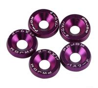 10PCS for m6 License Engineered Reliable for Motorcycle Fender | Mounting Bolts Iron and Aluminum Gasket Screw Kit in Purple, Green, Silver, Gold, Black, Red,(Purple)
