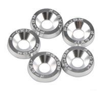 10PCS for m6 License Engineered Reliable for Motorcycle Fender | Mounting Bolts Iron and Aluminum Gasket Screw Kit in Purple, Green, Silver, Gold, Black, Red,(silver)