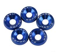 10PCS for m6 License Engineered Reliable for Motorcycle Fender | Mounting Bolts Iron and Aluminum Gasket Screw Kit in Purple, Green, Silver, Gold, Black, Red,(blue)