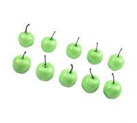 10Pcs for mini Artificial Apples 3.5cm Plastic Fake Fruit 10Pcs(Green apple)