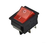 10pcs for Red Light DPST Rocker Switch KCD4 15A 250V 10pcs for