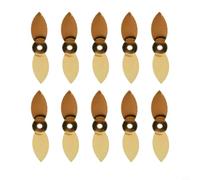 10pcs for willow Leaf Propeller Blades for Topwater Lures Silver | Stainless steel build, rust resistant, gold finish, 2.6x0.9cm size, ideal for freshwater fishing