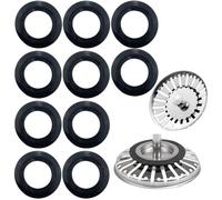 10PCS Franke Sink Plug Rubber Seal O-Rings Washers Gasket, Sink Plug Rubber Seal Pop Up Plug Washer Gasket Kitchen Drain Sealing Universal Replacement Accessories