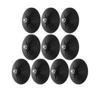 10pcs Freestanding Sandbag Base with Large Rubber Suction Cups, Black | Replacement Support Plates for Kickboxing Training, Portable Detachable Design, Protects Flooring, No Drilling