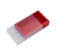 10pcs Frosted PVC Multi Size Paper Gift Box Package Wedding Party Cookies Candy Exquisite Drawer Box Supplies(Red,9x6x4cm)