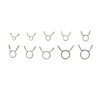 10pcs Fuel Clamp Pipe Clips Double Ear 5-31MM Water Air Tubing for Hose Clamps Steel Zinc Plated(16MM)