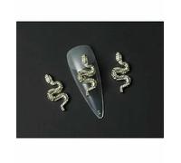 10Pcs Full Glitter Punk Nail Charms 7 * 11.5cm Silver/Gold Metal Nail Art Decoration 3D Luxury Classic Manicure-8