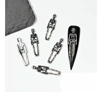 10Pcs Full Glitter Punk Nail Charms 7 * 11.5cm Silver/Gold Metal Nail Art Decoration 3D Luxury Classic Manicure-14