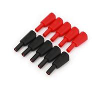 10Pcs Fully Insulated 4mm Male Stackable Plug Solder Type DIY Connector BIANMTSW(Red and Black)