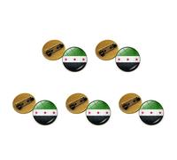 10PCS Fun Syria Flags Pin Accessory Safe Backing Pin Alloy Texture Suitable For Youthful Women And Teens Seeking Fashion Syria Activist Badge