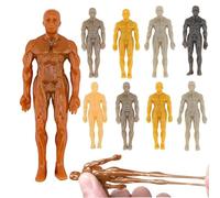 10PCS Funny Catapult Human Body Sticky Toy Multi-color Stretchy Sticky Pull Stress Relief Toys Stretchy Wall Climbers Novelty Toy Party Favors Set for Kids Fun Fidget Toys Classroom Exchange Prizes
